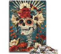 Puzzles 1000 Pieces for Adults Mexican Skull Girls for And 14 Years And over Interesting Stress Reduction Gifts for Friends And Family 50x75cm