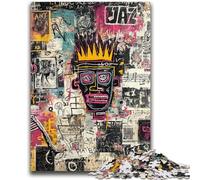 Puzzles 1000 Pieces for Adults Modern Art by Basquiat Educational Family Game with Fully Interlocking Randomly Shaped Pieces 50x75cm