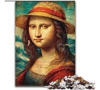 Puzzles 1000 Pieces for Adults Mona Lisa Jigsaw Made of Wood Family Interaction & Brain Challenge, Family Activity Challenge size 50X75CM