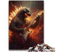 Puzzles 1000 Pieces for Adults Monster Playing Guitar Puzzles for Teenagers,Relax Games Is Ideal As A Gift for The Whole Family (75x50cm)
