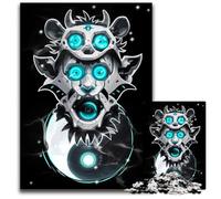 Puzzles 1000 Pieces for Adults Monster Robot Moon YinyangPuzzles for Adults for Home Decor Brain Training 1000 PCS(38x26cm)