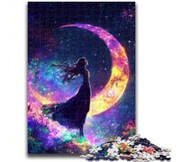 Puzzles 1000 Pieces for Adults Moon Girl Relax Games Educational Game for Birthday, Chrismas for And Age 14 Years Up 26x38cm