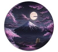 Puzzles 1000 Pieces for Adults Mount Fuji 1000Pc Adults Round Jigsaw Puzzle Perfect for Family Gatherings, Birthdays, Holidays (Size 67.5x67.5cm)