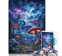 Puzzles 1000 Pieces for Adults Mysterious Mushrooms Adult Puzzles,learning Educational for Is Ideal As A Gift for The Whole Family 26x38cm