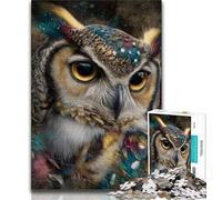 Puzzles 1000 Pieces for Adults Mysterious Owl Adult Jigsaw,Challenging Game Gifts for Is Ideal As A Gift for The Whole Family (size 38x26cm)