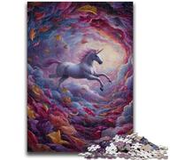 Puzzles 1000 Pieces for Adults Mysterious Unicorn Help The Brain Exercise Addictive Toys to Cultivate Patience Artists Collection, Fine Art 50x75cm