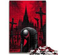 Puzzles 1000 Pieces for Adults Mysterious Warrior Teenager Jigsaw,Brain Intelligence Challenge Addictive Toys for Home Decoration (75x50cm)