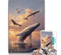 Puzzles 1000 Pieces for Adults Mysterious Whale Adult Puzzles,Staycation Kill Time with Fully Interlocking Randomly Shaped Pieces (size 38x26cm)
