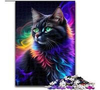 Puzzles 1000 Pieces for Adults Mystical Black Cat, Educational Toys for Is Ideal As A Gift for The Whole Family for And 14 Years Old (Size 26x38cm)