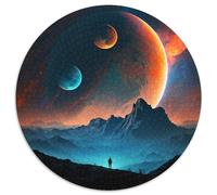 Puzzles 1000 Pieces for Adults Neon Alien Landscape Puzzles for Adults Family Interactive Game, Craft Gift with Colorful Artwork 67.5x67.5cm