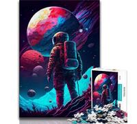 Puzzles 1000 Pieces for Adults Neon Astronaut 1000 Pieces for Teenagers,is Ideal As Gifts for The Whole Family for Age 14 (size 75x50cm)