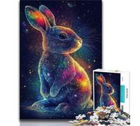 Puzzles 1000 Pieces for Adults Neon Bunny Adult Jigsaw,Challenging Game Gifts for Is Ideal As A Gift for The Whole Family (size 75x50cm)