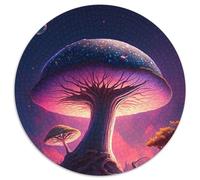 Puzzles 1000 Pieces for Adults Neon Mushrooms Round Jigsaws 1000 Pieces for Adults Ideal DIY Decor & Brain Teaser Gift (Size 67.5x67.5cm)