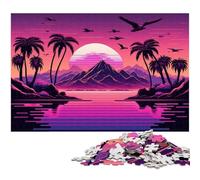 Puzzles 1000 Pieces for Adults Neon Retro Landscape cardboard Jigsaw Puzzles for Teenagers, Couples, And Friends for Birthdays, Christmas 26X38CM/10.23x14.96inch