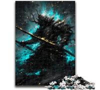 Puzzles 1000 Pieces for Adults Neon Samurai Warrior War Adult Puzzles,learning Educational for Is Ideal As A Gift for The Whole Family (26x38cm)