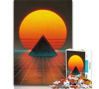 Puzzles 1000 Pieces for Adults Neon Wave Teenager Jigsaw,Brain Intelligence Challenge Addictive Toys for Home Decoration 26x38cm