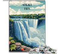 Puzzles 1000 Pieces for Adults Niagara Falls Stress Reliever Difficult Challenge Every Piece Is Unique - Challenging Family Fun Game (50x70cm) 1000pcs