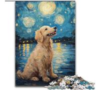 Puzzles 1000 Pieces for Adults Night Sky Dog 1000 Piece Jigsaw Puzzle Family Interaction & Fun Gift, Vibrant Abstract Design (Size 50x75cm)