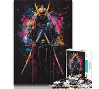 Puzzles 1000 Pieces for Adults Ninja Samurai Oil Painting Puzzles for Teenagers,Relax Games Is Ideal As A Gift for The Whole Family 75x50cm
