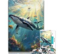 Puzzles 1000 Pieces for Adults Ocean Whales 1000 Pieces for Teenagers,is Ideal As Gifts for The Whole Family for Age 14 (size 38x26cm)