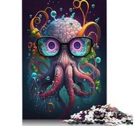 Puzzles 1000 Pieces for Adults Octopus with GlassesJigsaw Puzzles Family Intellectual Art Puzzles Game Toy Gift for 1000pcs (75x50cm)