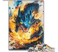 Puzzles 1000 Pieces for Adults Oil Painting Dragon, Elephant Toy Intellectual Game Birthday Present, Gifts, Wall Art for Ages 14+ (Size 26x38cm)