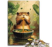 Puzzles 1000 Pieces for Adults Otter Eating Noodles Educational Family Game Is Ideal As Gifts for The Whole Family for 14+ 50x75cm