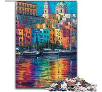Puzzles 1000 Pieces for Adults Painting of Napoli Italy Waterfront Puzzle Perfect for Family Fun on Christmas, Thanksgiving, Birthdays & Easter (size 26x38cm)