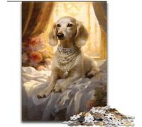 Puzzles 1000 Pieces for Adults Pampered Puppy Made of Wood, Making It A Great Gift for Family Fun 50x75cm for Home Decor, Brain Training