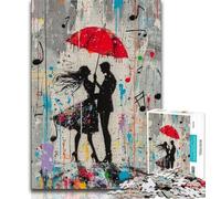 Puzzles 1000 Pieces for Adults Paris Dancer Graffiti Adult Jigsaw,Challenging Game Gifts for Is Ideal As A Gift for The Whole Family (size 75x50cm)