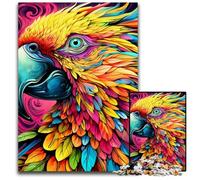 Puzzles 1000 Pieces for Adults Parrot Wooden Jigsaw Brain Teaser Game, Interactive Family Game, Suitable for Ages 14+ 50x75CM/19.68x29.52inch