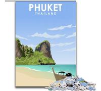Puzzles 1000 Pieces for Adults Phuket Thailand Travel Art, Decompressing Intellectual Educational Toy Is Ideal As Gifts for The Whole Family 26x38cm