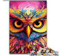 Puzzles 1000 Pieces for Adults Pink Owl Jigsaw Puzzles for Adults 50x75cm Brain Teaser, Adult Game, Family Interactive Activity