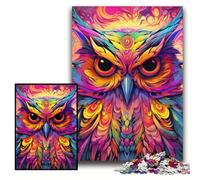 Puzzles 1000 Pieces for Adults Pink Owl Jigsaw Puzzles for Adults Size 26x38cm Brain Teaser, Adult Game, Family Interactive Activity