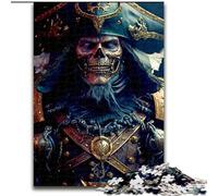 Puzzles 1000 Pieces for Adults Pirate Captain Made of Wood, Making It A Great Gift for Family Fun 50x75cm for Home Decor, Brain Training