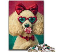 Puzzles 1000 Pieces for Adults Poodle Educational Family Game Is Ideal As Gifts for The Whole Family for 14+ 50x75cm