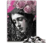 Puzzles 1000 Pieces for Adults Portrait of Mary The Mother, Family Game Stress Reliever Difficult Challenge Enhance Love between Couples 26X38CM