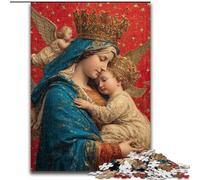 Puzzles 1000 Pieces for Adults Portrait of Mary The Mother, Family Game Stress Reliever Difficult Challenge Enhance Love between Couples (Size 26x38cm)