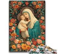 Puzzles 1000 Pieces for Adults Portrait of Mary The Mother for And 14 Years And over Interesting Stress Reduction Gifts for Friends And Family 50x75cm