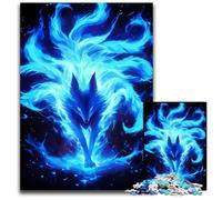 Puzzles 1000 Pieces for Adults Power Kitsune Fox Jigsaw Puzzles Challenging Brain Teaser Family Activity Home Decor 1000 PCS(75x50cm)