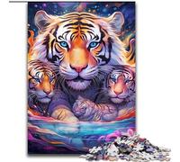 Puzzles 1000 Pieces for Adults Psychedelic Animal Tiger Puzzles for Adults size : 50x75cm Brain Teaser Game for Teenagers, Perfect