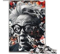 Puzzles 1000 Pieces for Adults Psychedelic Art 1000 Piece Jigsaw Puzzle Family Interaction & Fun Gift, Vibrant Abstract Design (Size 26x38cm)