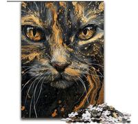 Puzzles 1000 Pieces for Adults Psychedelic Art Cat Jigsaw Perfect for Family Fun on Christmas, Thanksgiving, Birthdays & Easter (size : 26x38cm)