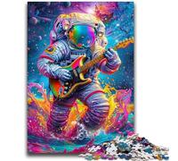 Puzzles 1000 Pieces for Adults Psychedelic Astronaut Challenging To Complete But Fun And Humorous with Matching Poster And Trivia Sheet 26x38cm