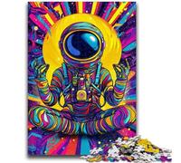 Puzzles 1000 Pieces for Adults Psychedelic Astronaut Challenging To Complete But Fun And Humorous with Matching Poster And Trivia Sheet 26x38cm