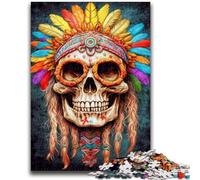 Puzzles 1000 Pieces for Adults Psychedelic Dreams Skull Puzzles for Teenagers,Fun Games Every Piece Is Unique - Challenging Family Fun Game (50x75cm)