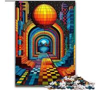 Puzzles 1000 Pieces for Adults Psychedelic Landscape, Family Game Stress Reliever Difficult Challenge Enhance Love between Couples (Size 26x38cm)