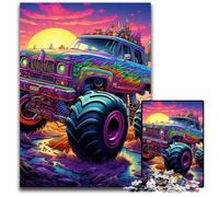 Puzzles 1000 Pieces for Adults Psychedelic Truck cardboard Jigsaw Puzzles Family Interactive Game, Craft Gift with Colorful Artwork 26X38CM/10.23x14.96inch