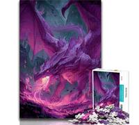 Puzzles 1000 Pieces for Adults Purple Flying Dragon Adult Puzzles,learning Educational for Is Ideal As A Gift for The Whole Family 26x38cm