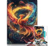 Puzzles 1000 Pieces for Adults Rainbow Phoenix Puzzles for Teenagers,Fun Games Every Piece Is Unique - Challenging Family Fun Game 26x38cm